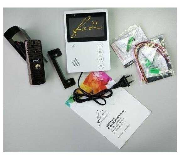 Комплект видеодомофона FX-VD5N-KIT оникс 5 комплект фотография 3