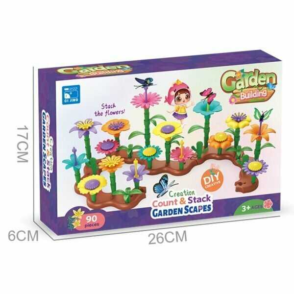 Развивающий игровой набор GRACE HOUSE Развивающий игровой набор цветочный сад для малышей (90 деталей) фотография 31