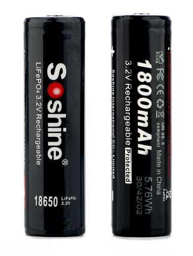 Аккумулятор Soshine 18650P (3.2V 1800mAh)
