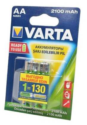 Аккумулятор Ni-Mh 2100 мА·ч 1.2 В VARTA Recharge Accu Power 2100 AA фотография 4