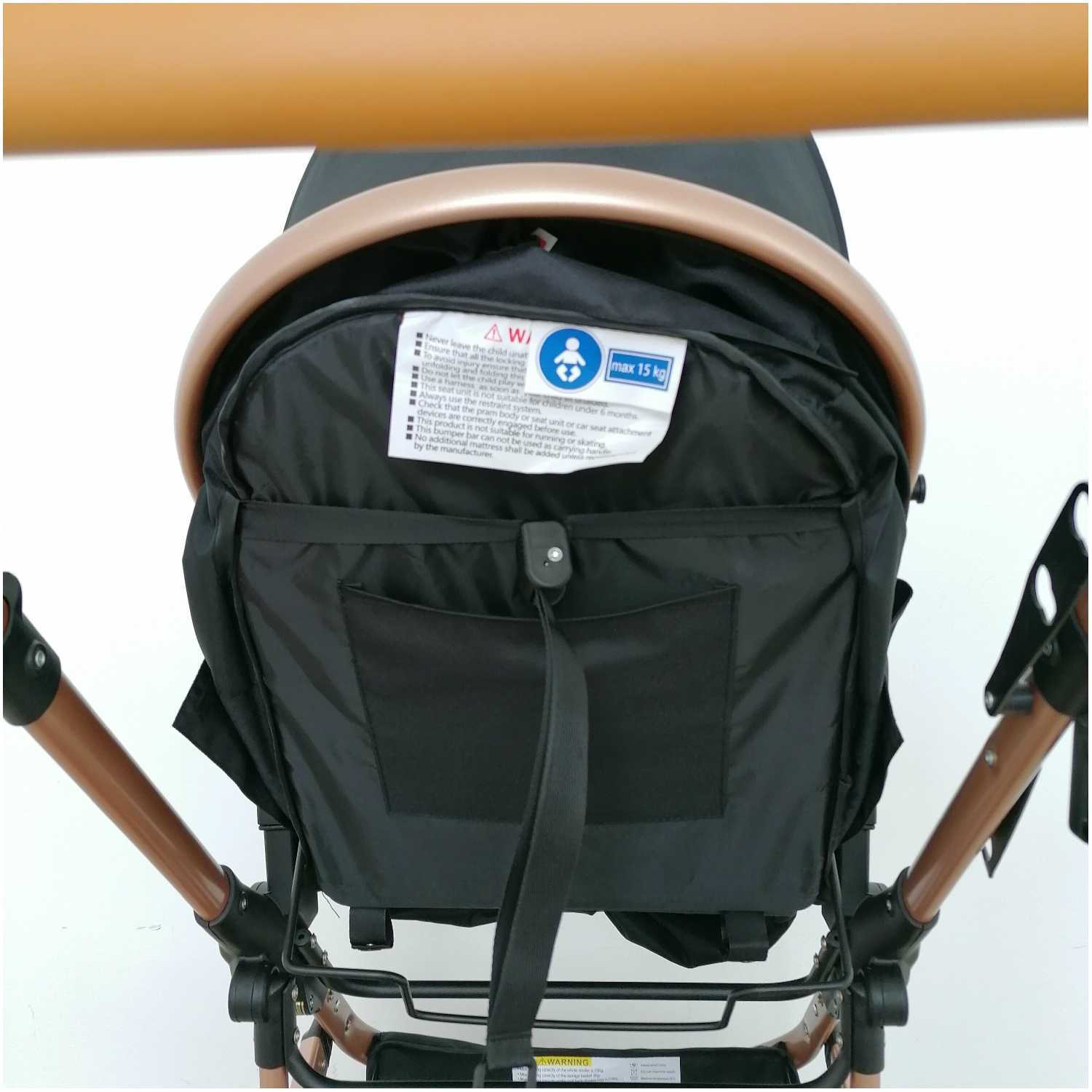 Детская Коляска 3в1 LUXMOM 530W, коляска для новорожденных, цвет черный, коляска-трансформер фотография 6