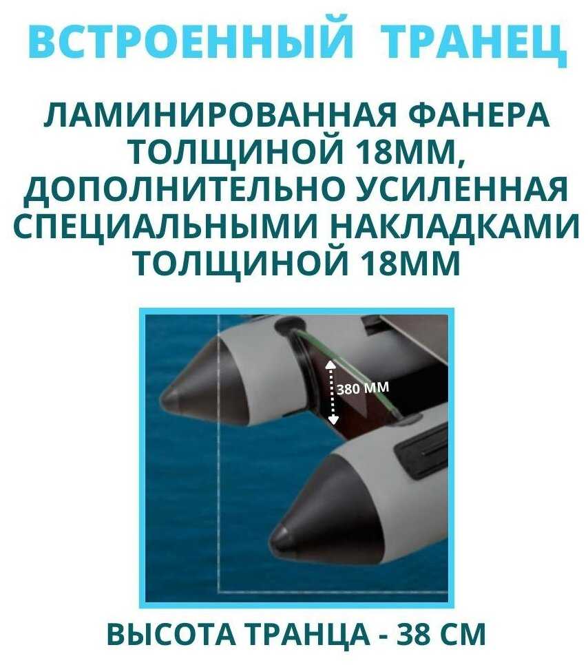 Лодка под мотор надувная ПВХ для рыбалки - подарок на день рождения рыбаку фотография 4