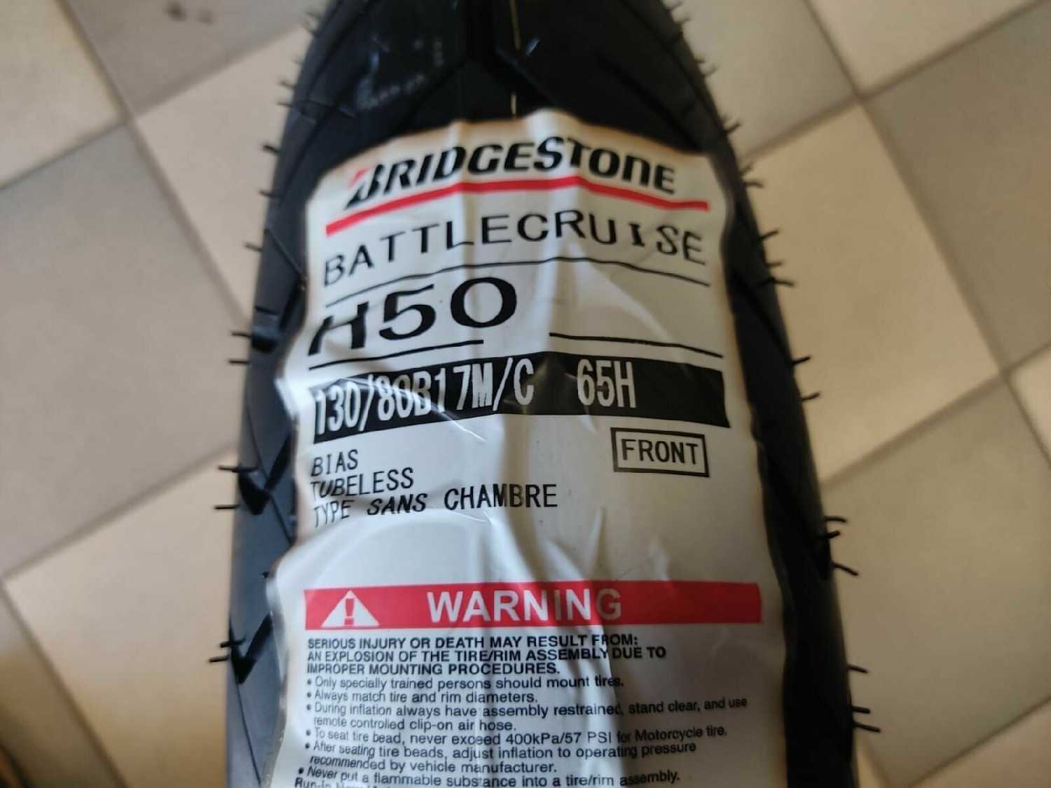 Мотошина / шина для мотоцикла Bridgestone H50 Battlecruise (140/75R17 69V) фотография 3