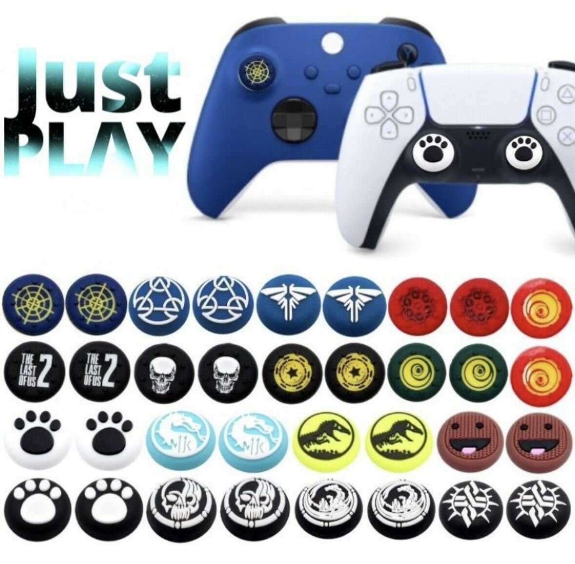 Защитные силиконовые накладки для джойстика PS5 DualSense, PS4 DualShock, Xbox 360 Xbox One Series фотография 5