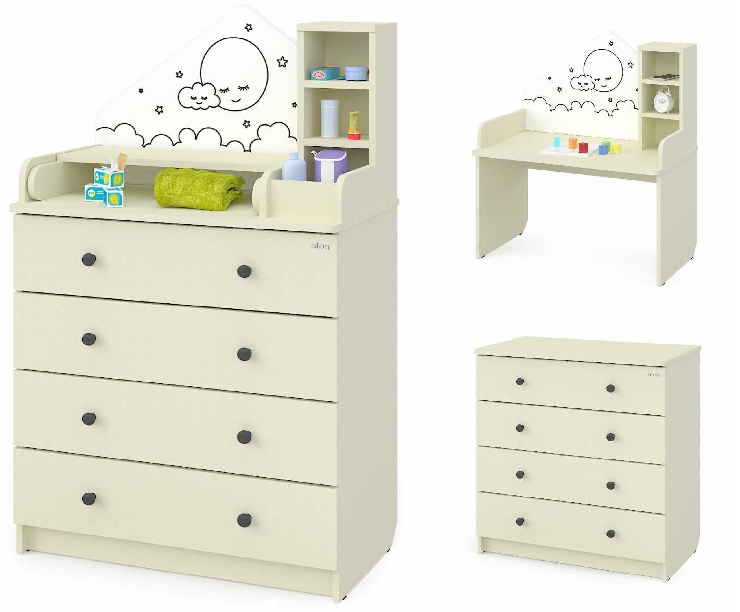 Пеленальный комод Атон Мебель Сириус Alf 80/4 ЛДСП фотография 1