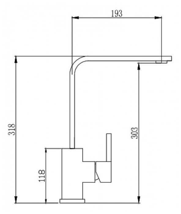 Смеситель для кухни (мойки) Seaman ECO Glasgow SSN-3007, рычажный фотография 1