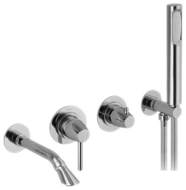 Смеситель с душевой лейкой Webert Opera moderna OE860312 chrome,