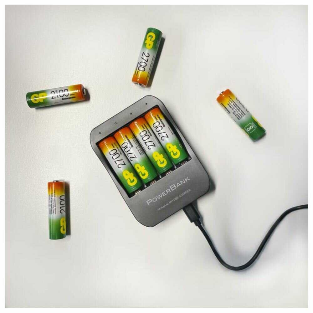 Аккумулятор GP Rechargeable 2700 Series AA + Rechargeable 1000 Series AAA фотография 3