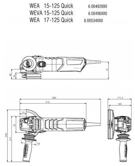 УШМ Metabo WEA 17-125 Quick фотография 3