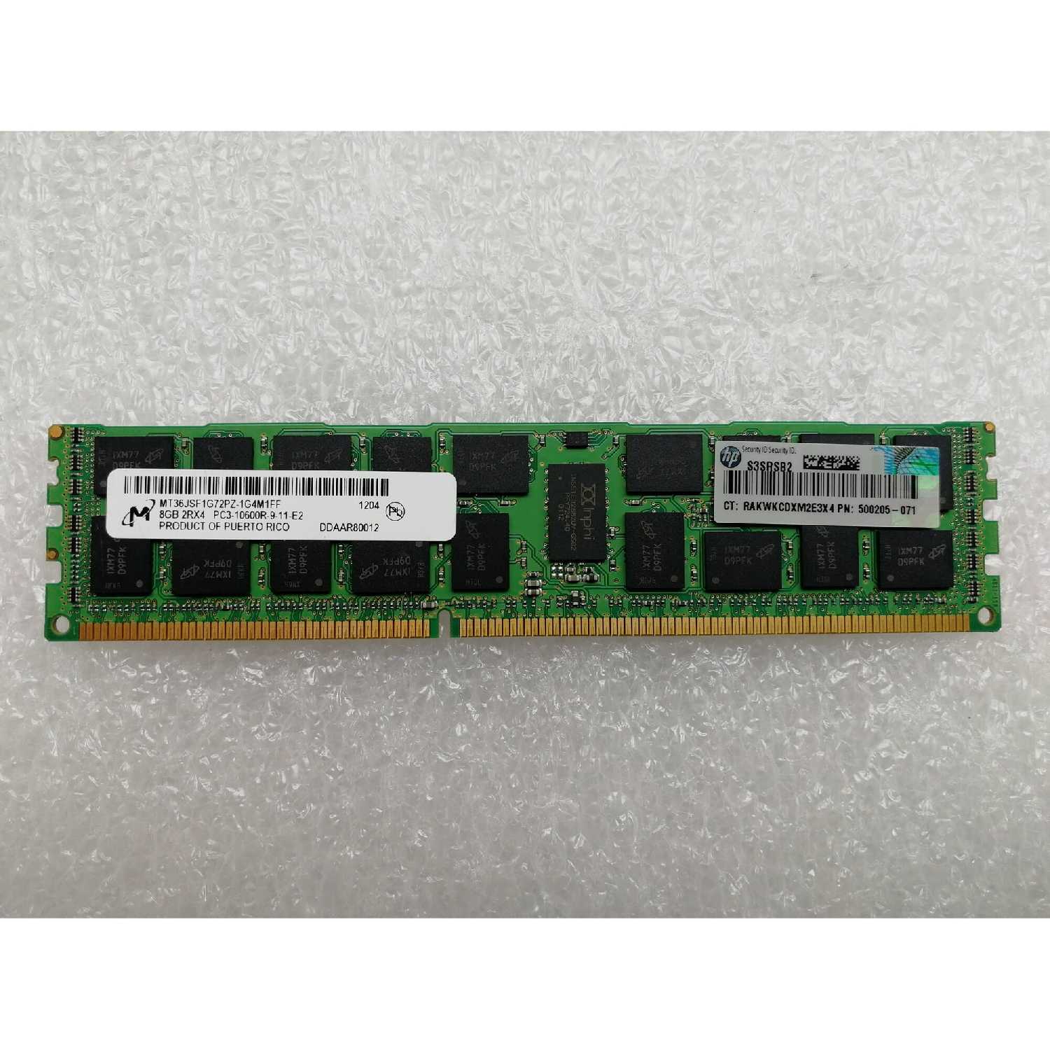 Оперативная память HP 8 ГБ DDR3 RDIMM (500662-B21) фотография 8
