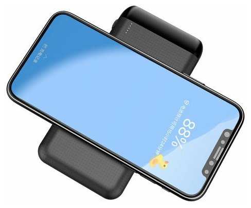 Аккумулятор внешний 8000mAh SONNEN POWERBANK K802 беспроводная зарядка, 2USB, литий-полимер, 263030 фотография 1