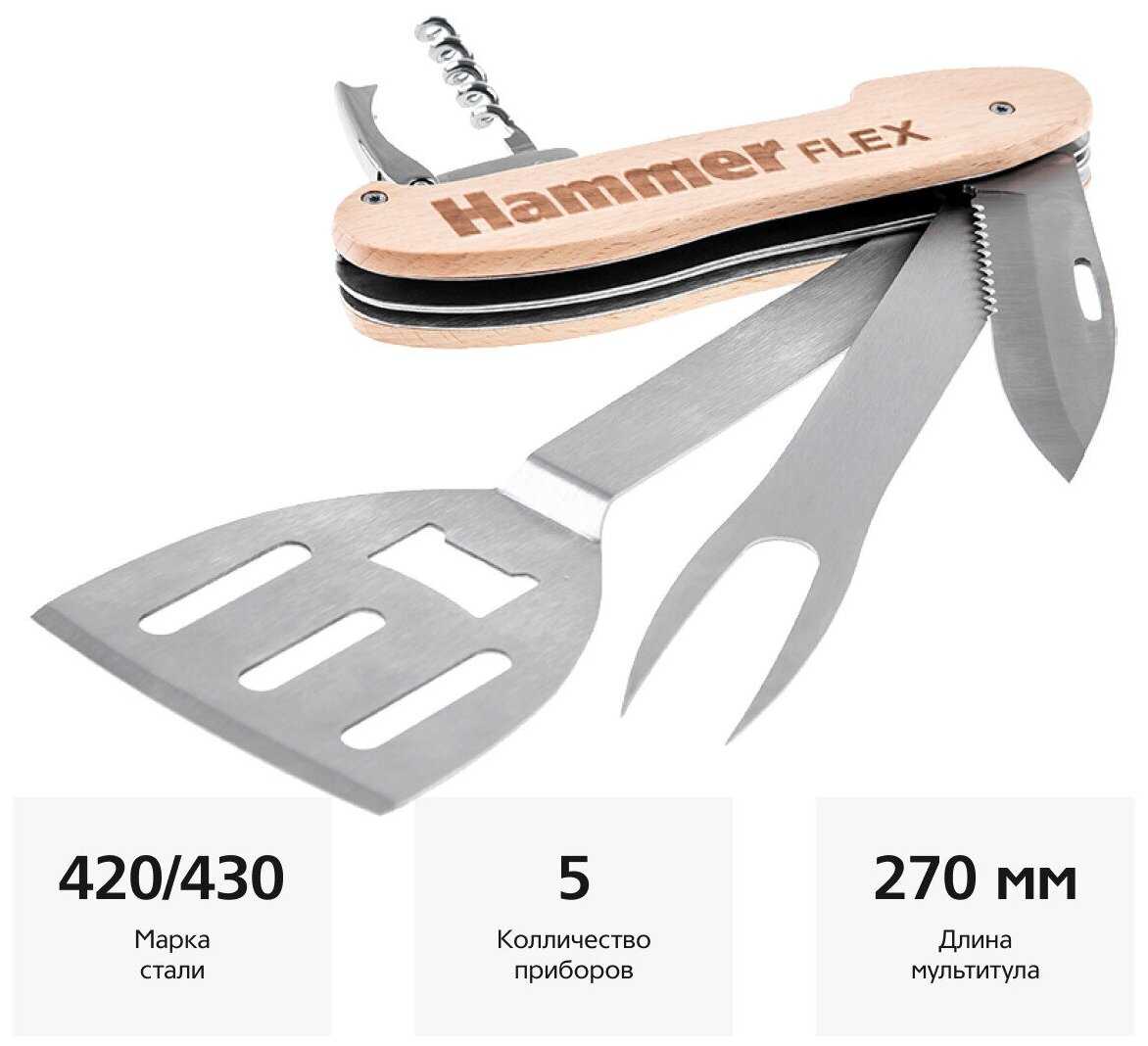 Нож HAMMER Мультитул 5в1 (310-310)