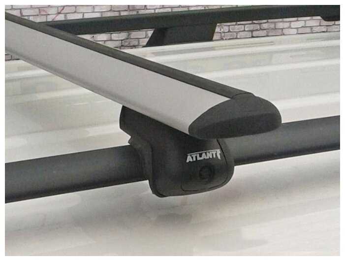 Багажник на крышу Atlant, 8824+8810, крыловидные дуги 1,26м на Хендай Ix35 2010-2015 с рейлингами, арт:213787 фотография 2
