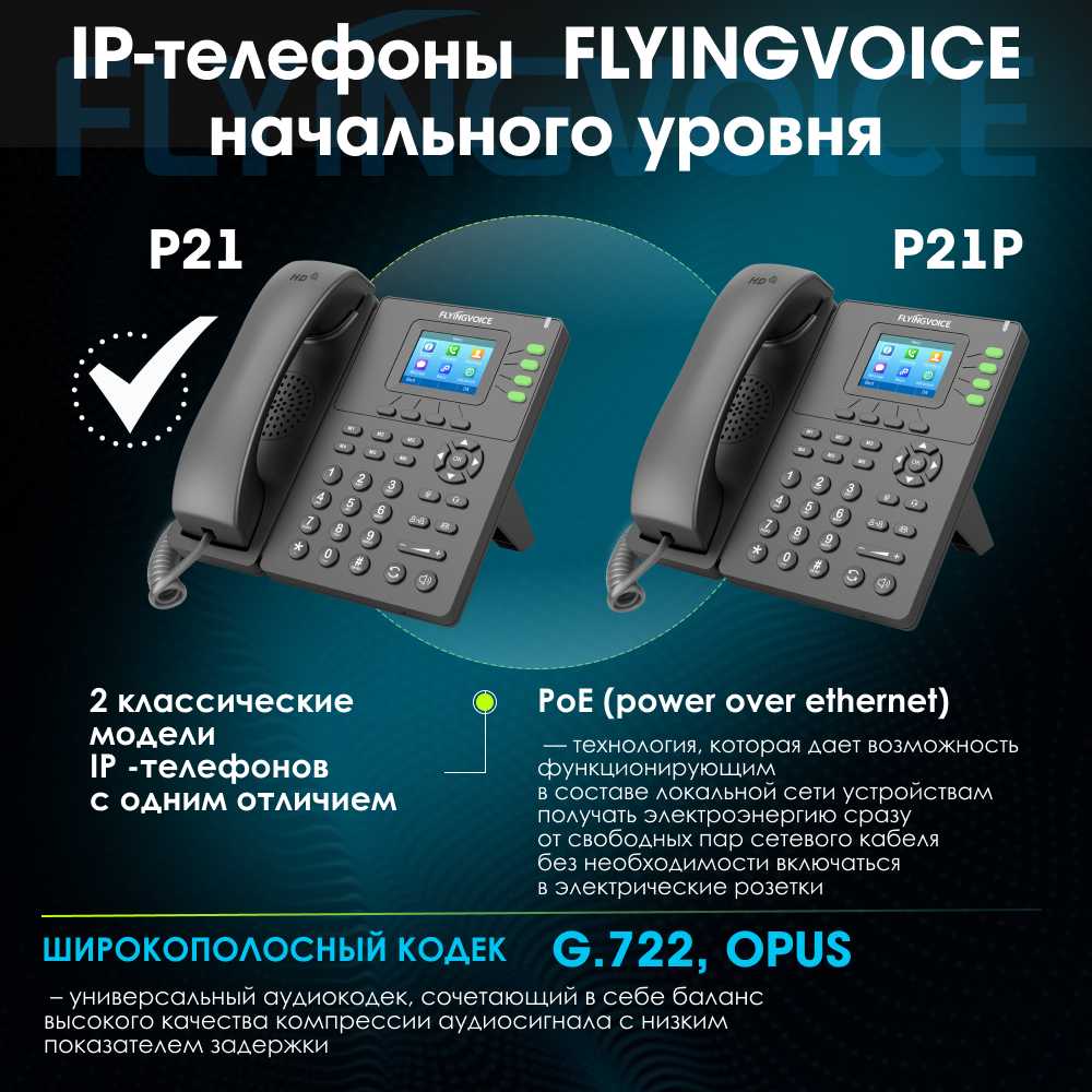 Телефон IP Flyingvoice P21P серый фотография 5