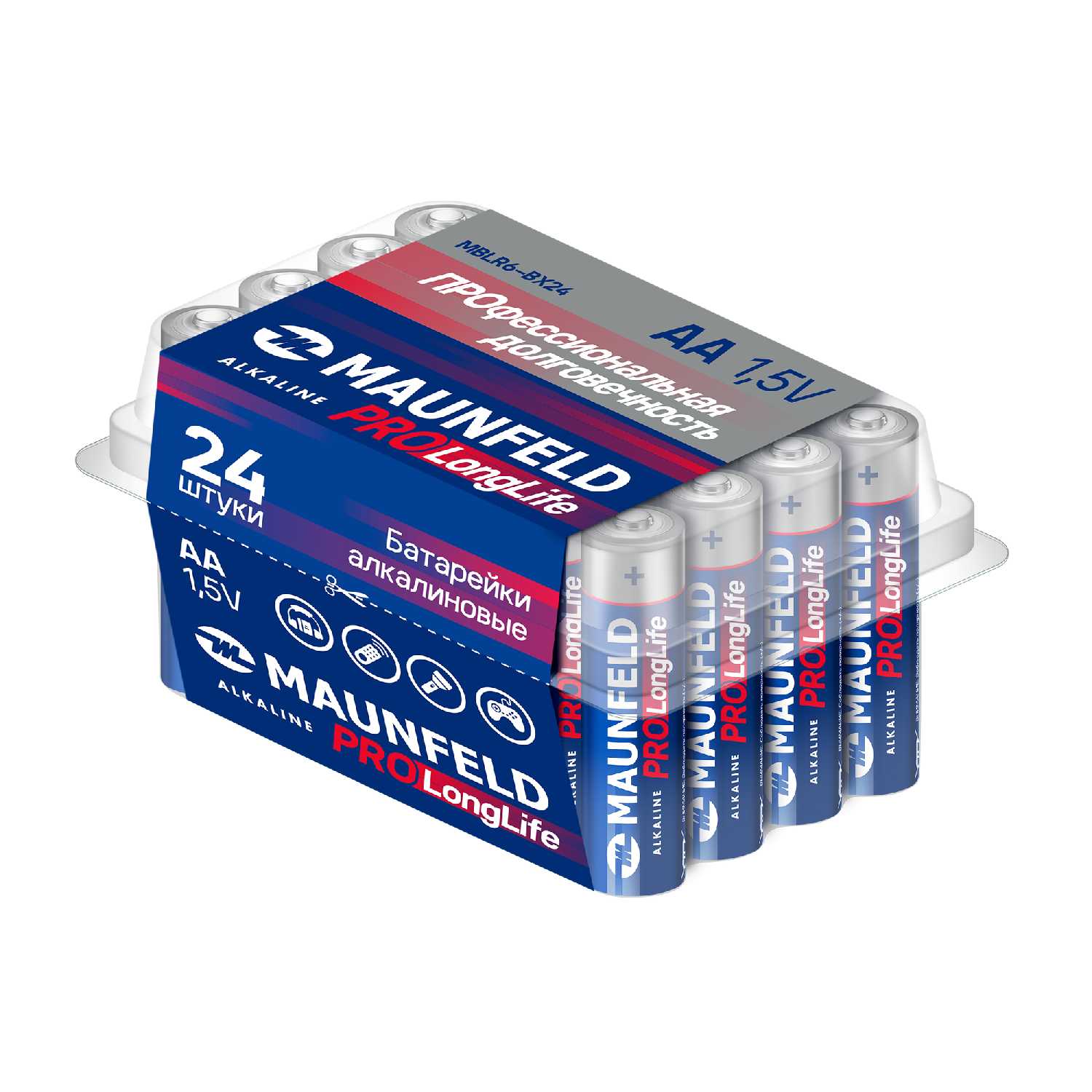 Батарейки MAUNFELD PRO Long Life Alkaline AA (MBLR6-BL4) фотография 3