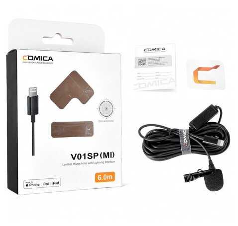 Петличный микрофон CoMica CVM-V01SP(MI) Lightning для iPhone (6 метров) фотография 1
