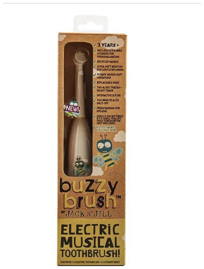 Детская музыкальная электрическая зубная щетка Jack N' Jill Buzzy Brush фотография 3