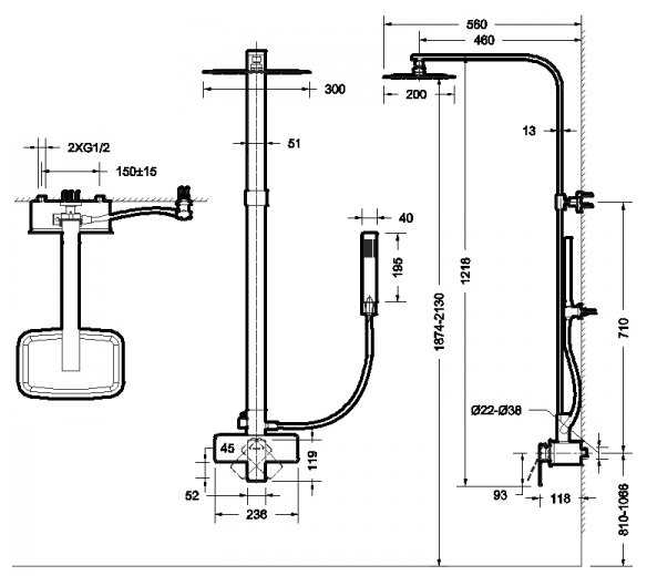 Душевая стойка Bravat Phillis F956101C-A, хром фотография 1