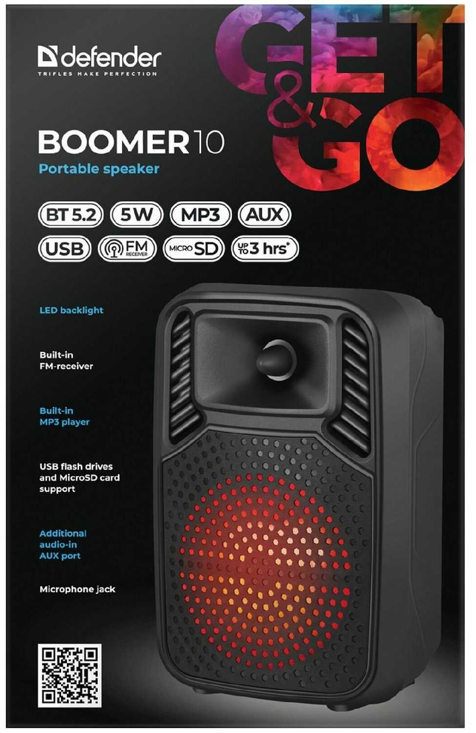 Портативная колонка Defender Boomer 10 (5Вт) фотография 5