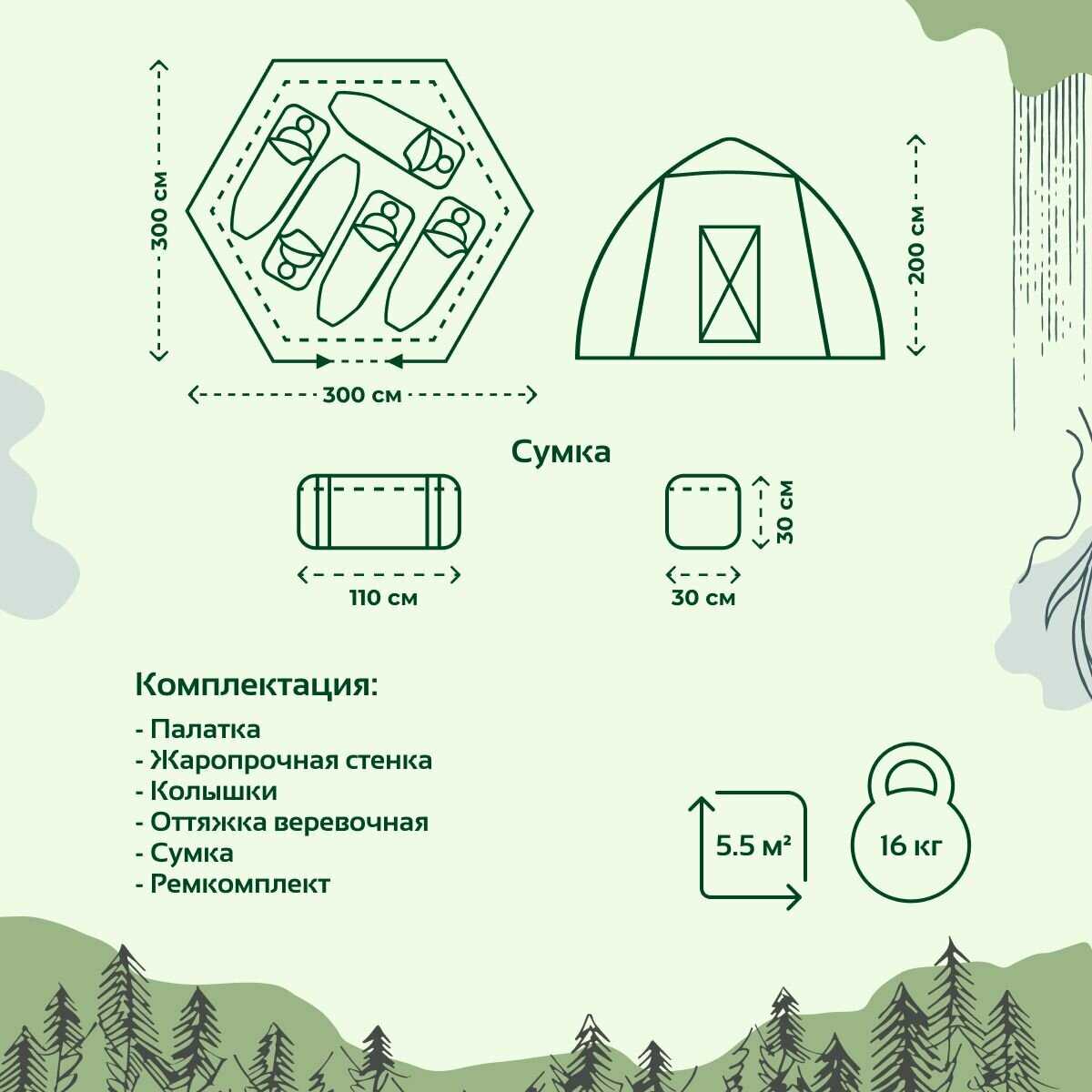 Туристическая палатка Stovetent (МФП-3) фотография 1