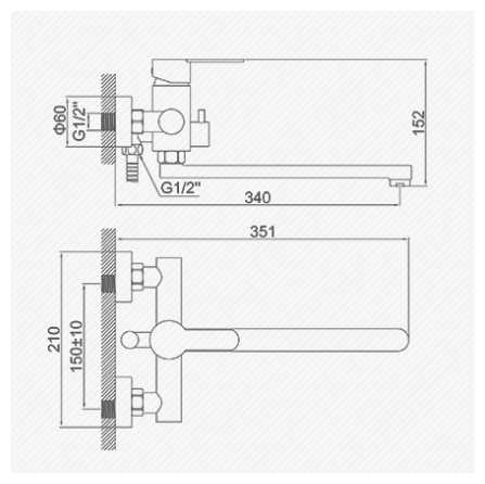 Смеситель с душевой лейкой Accoona A71103, фотография 5