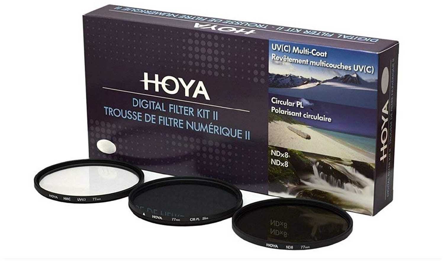 Комплект светофильтров Hoya DIgital filter kit: UV (C) HMC Multi, PL-CIR, NDX8 (40.5mm) фотография 2