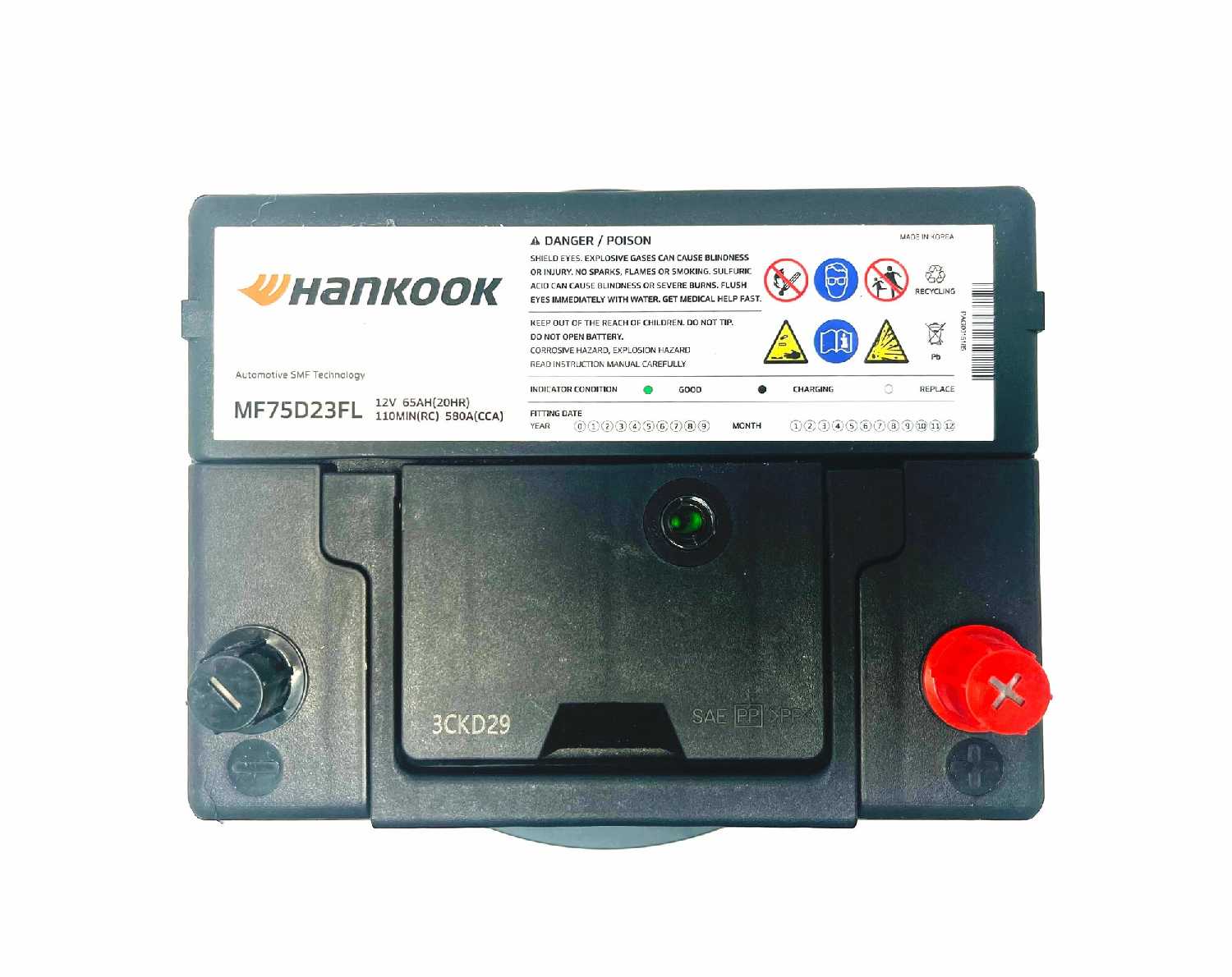 Автомобильный аккумулятор HANKOOK 6СТ-65 ASIA (Ah) фотография 4