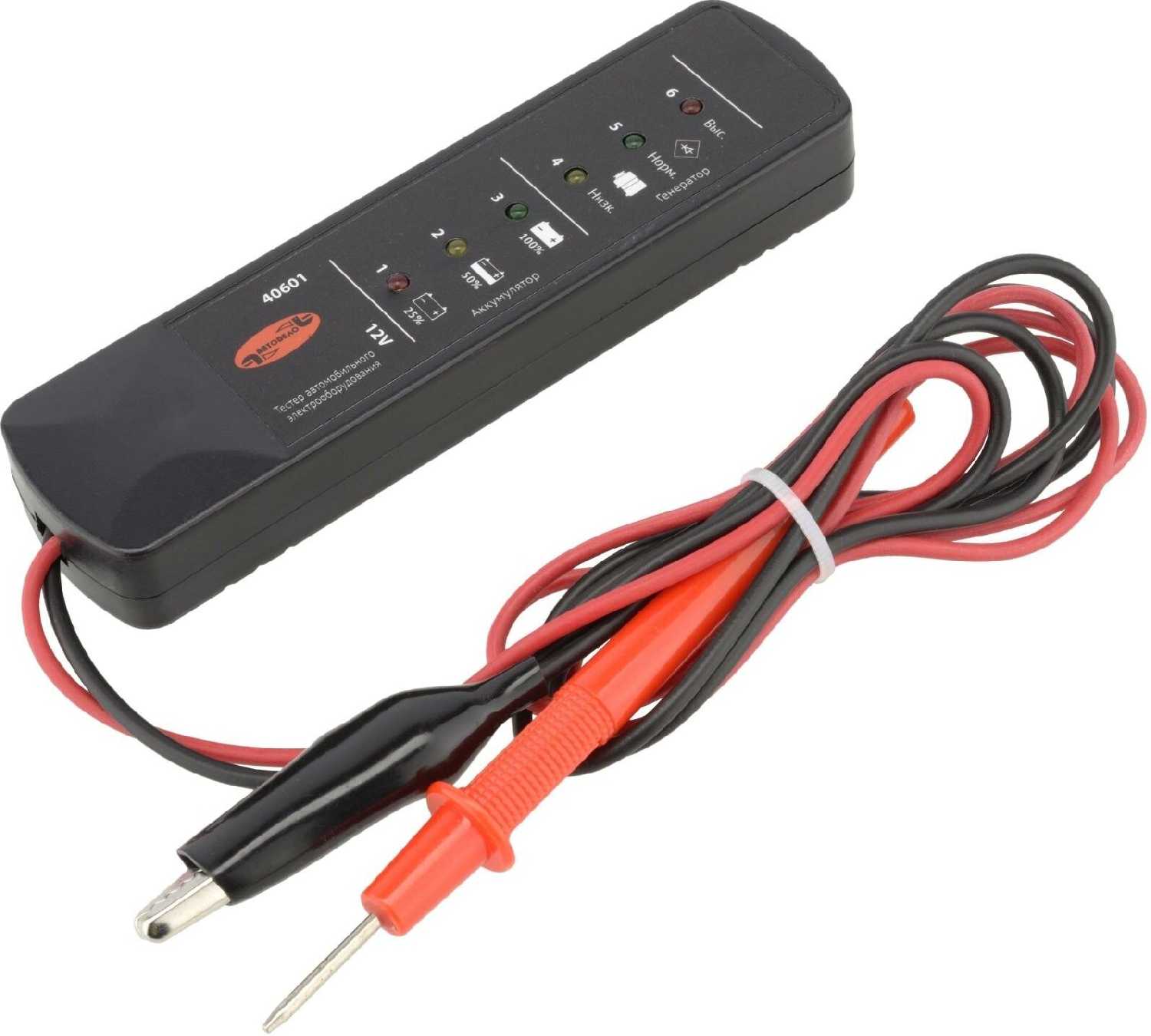 Тестер батарей цифровой АвтоDело Тестер батарей цифровой (40601) фотография 1