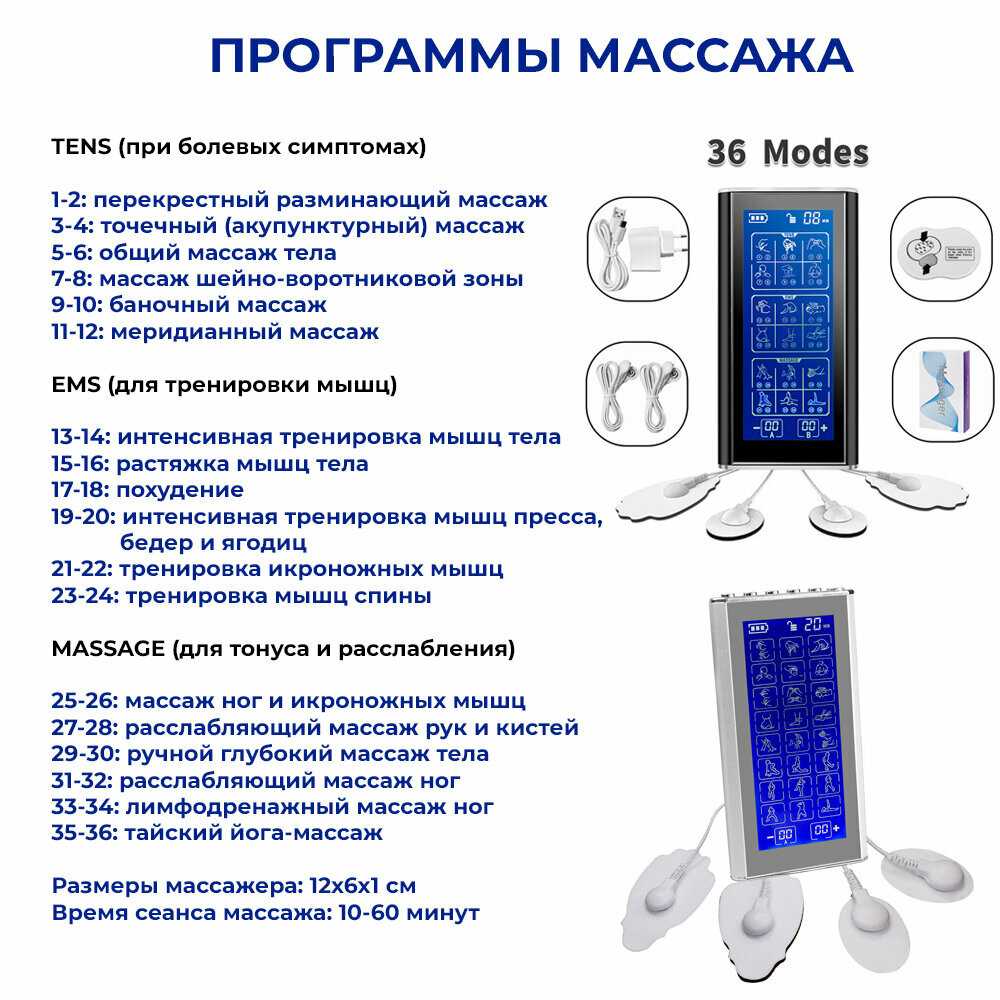 Массажер миостимулятор для тела EMS-450 фотография 16