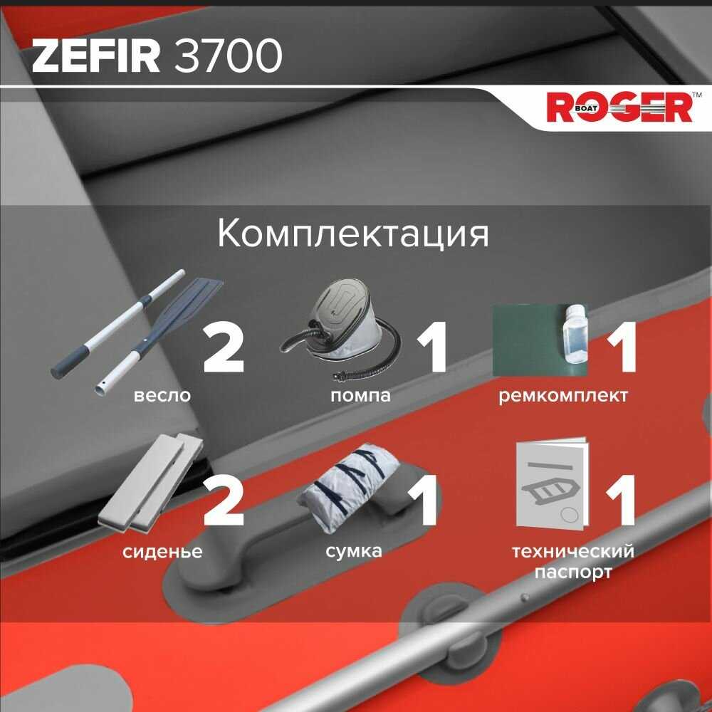 Лодка надувная ПВХ ROGER Zefir 3700 фотография 2