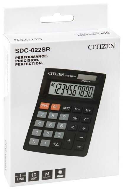 Калькулятор настольный CITIZEN SDC-022SR фотография 2