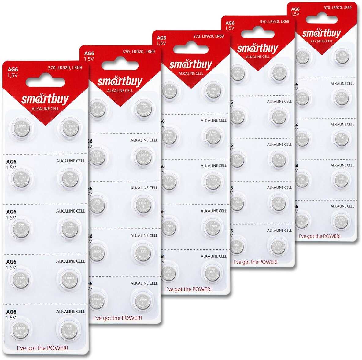 Батарейка SmartBuy LR69 (AG6, 370, 371, 920, 921)