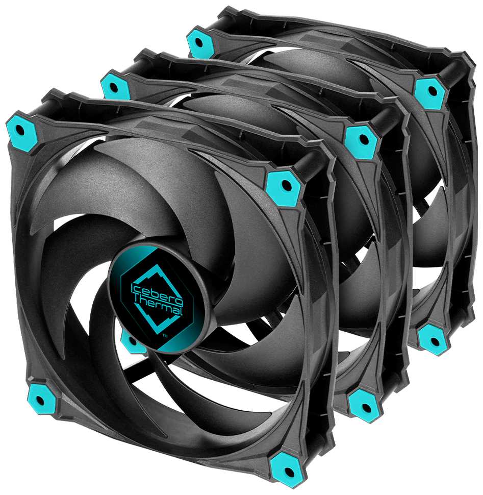 Вентилятор для корпуса Iceberg Thermal IceGALE Silent 120 мм Black 3 шт IceGALESilent120mm3P