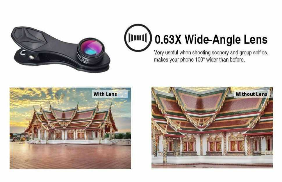 Комплект объективов Apexel 18x Telephoto 5-in-1 Kit (APL-T18XBZJ5) фотография 5