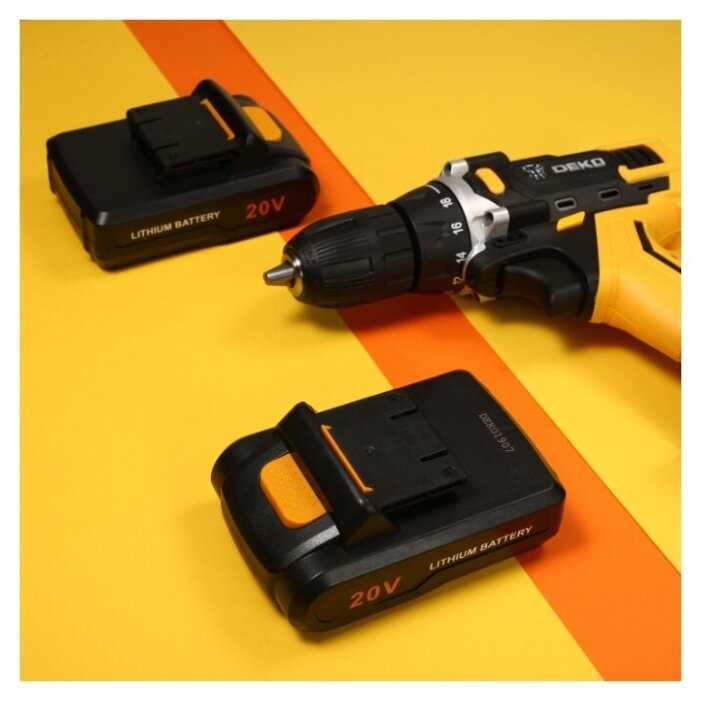Аккумуляторная дрель-шуруповерт DEKO DKCD20FU 063-4179 фотография 7