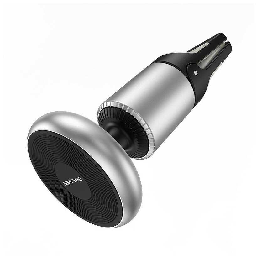 Держатель авто BOROFONE BH47 Cool move air outlet magnetic магнитный в решетку воздуховода серебристо-черный фотография 1