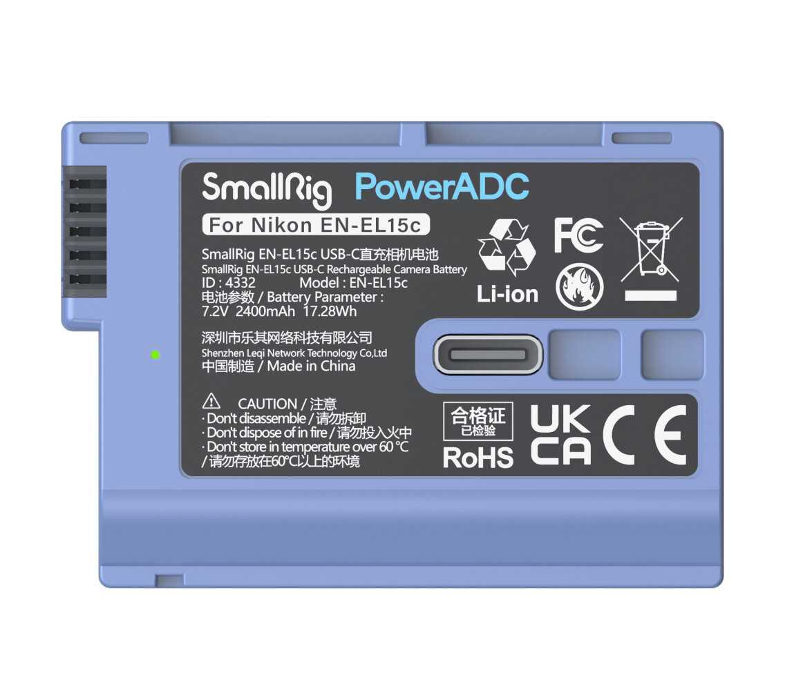 Аккумулятор SmallRig EN-EL15c [Type-C] [4332] фотография 3