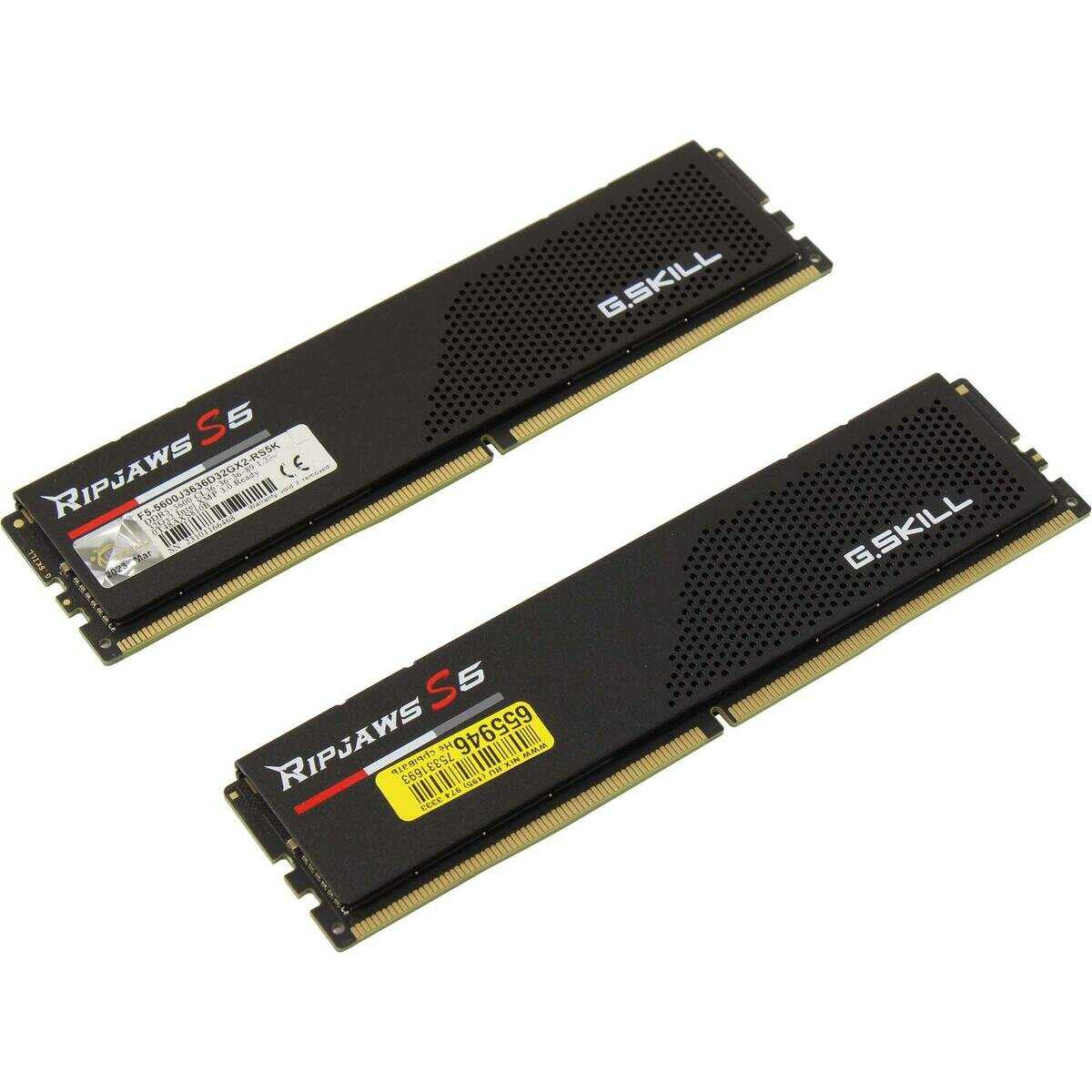 Модуль памяти G.Skill RIPJAWS S5 [DDR5 DIMM 5600MHz CL36 64Gb (2x32Gb)] фотография 5