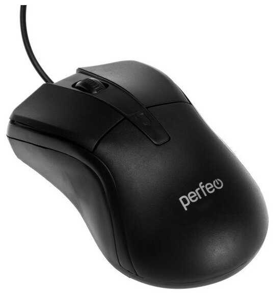 Мышь Perfeo One, проводная, оптическая, 1000 dpi, USB, черная фотография 1