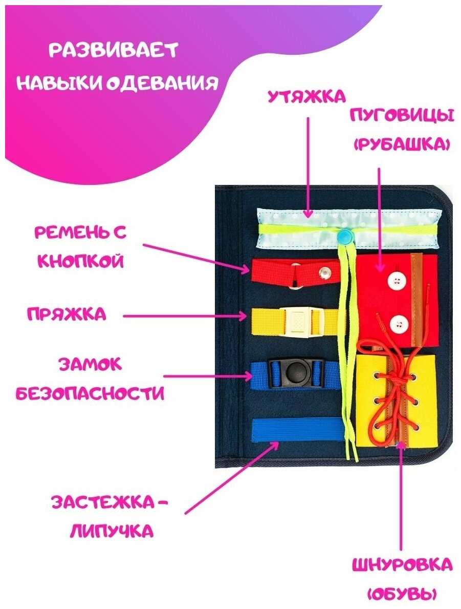 Бизиборд HOMO KIDS Мягкий бизиборд в дорогу фотография 4