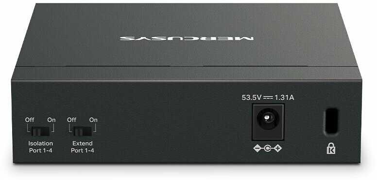 Настольный коммутатор Mercusys MS105GP [5 гигабитных портов, 4 PoE+] фотография 1
