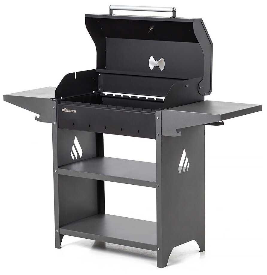 Гриль на дровах Gratar Family Standart BBQ, 44.1х133.2х96.6 см фотография 1