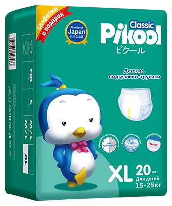 Pikool подгузники-трусики Classic XL, 15-25 кг фотография 1