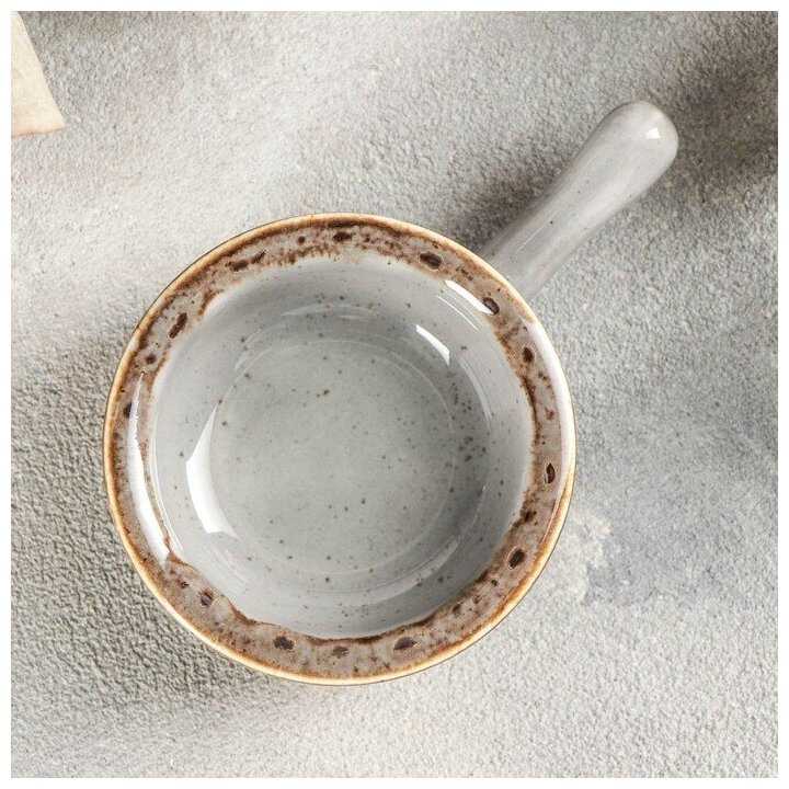 Кокотница с ручкой Dark Grey, 6×6 см, цвет тёмно-серый фотография 2