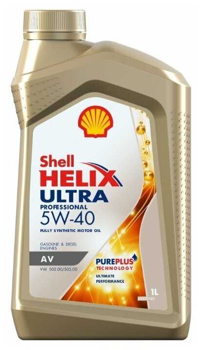 Синтетическое моторное масло SHELL Helix Ultra Professional AV 5W-40