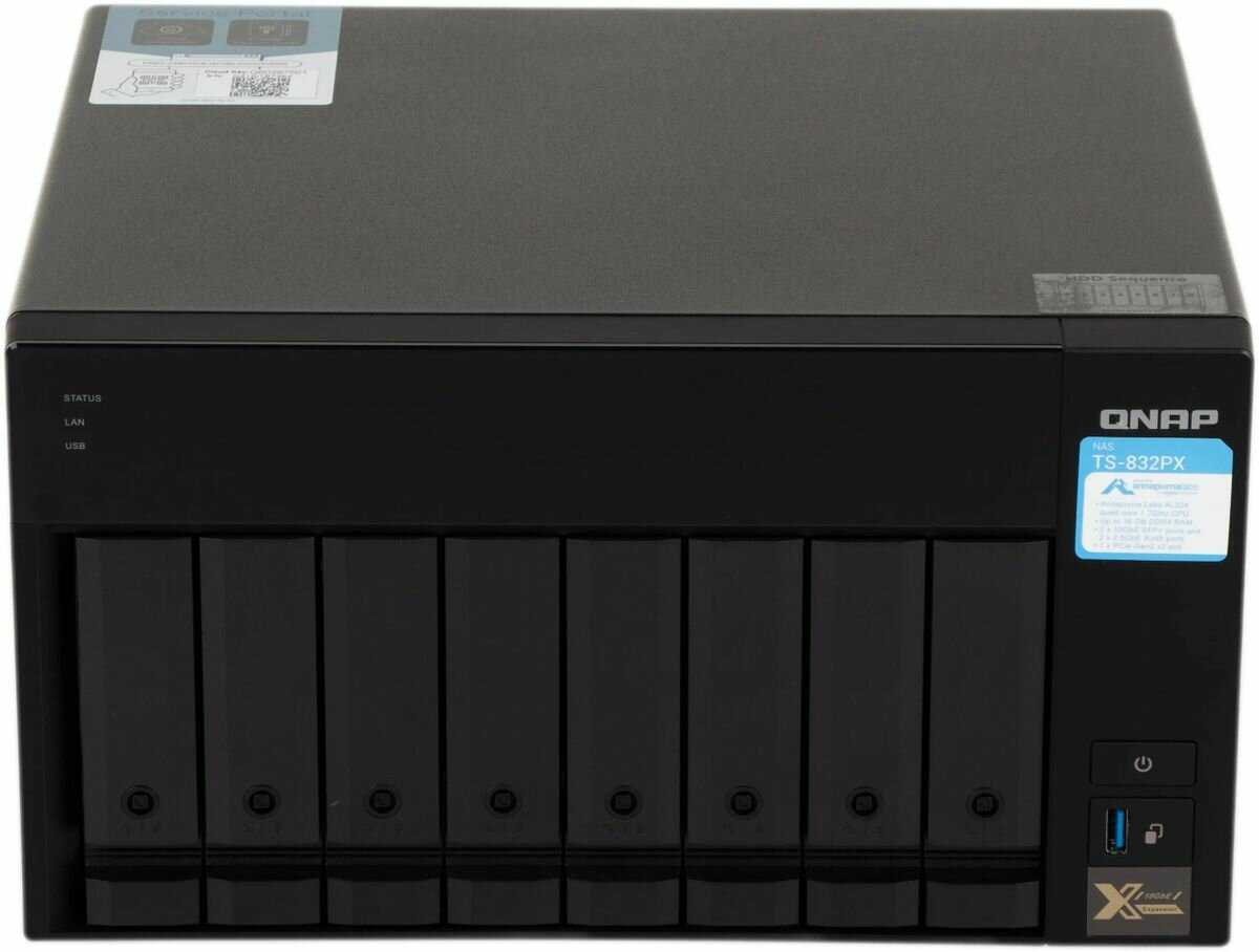 Сетевое хранилище (NAS) QNAP TS-832PX (TS-832PX-4G) фотография 2