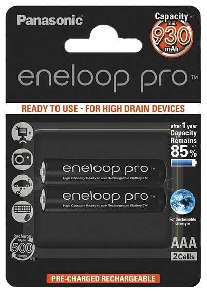 Аккумулятор Ni-Mh 930 мА·ч 1.2 В Panasonic eneloop pro AAA