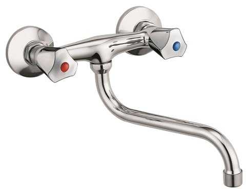 Смеситель для кухни (мойки) ARCO A4606 двухрычажный (ИС.240588), вентильный