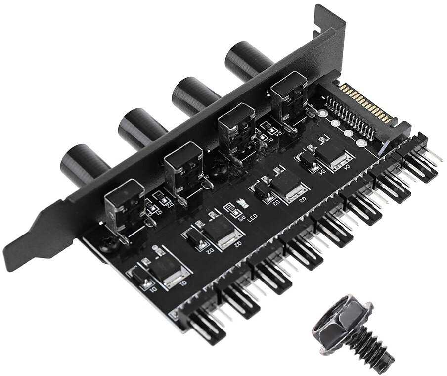Контроллер скорости SATA Y 4-Pin (для восьми вентиляторов) фотография 1