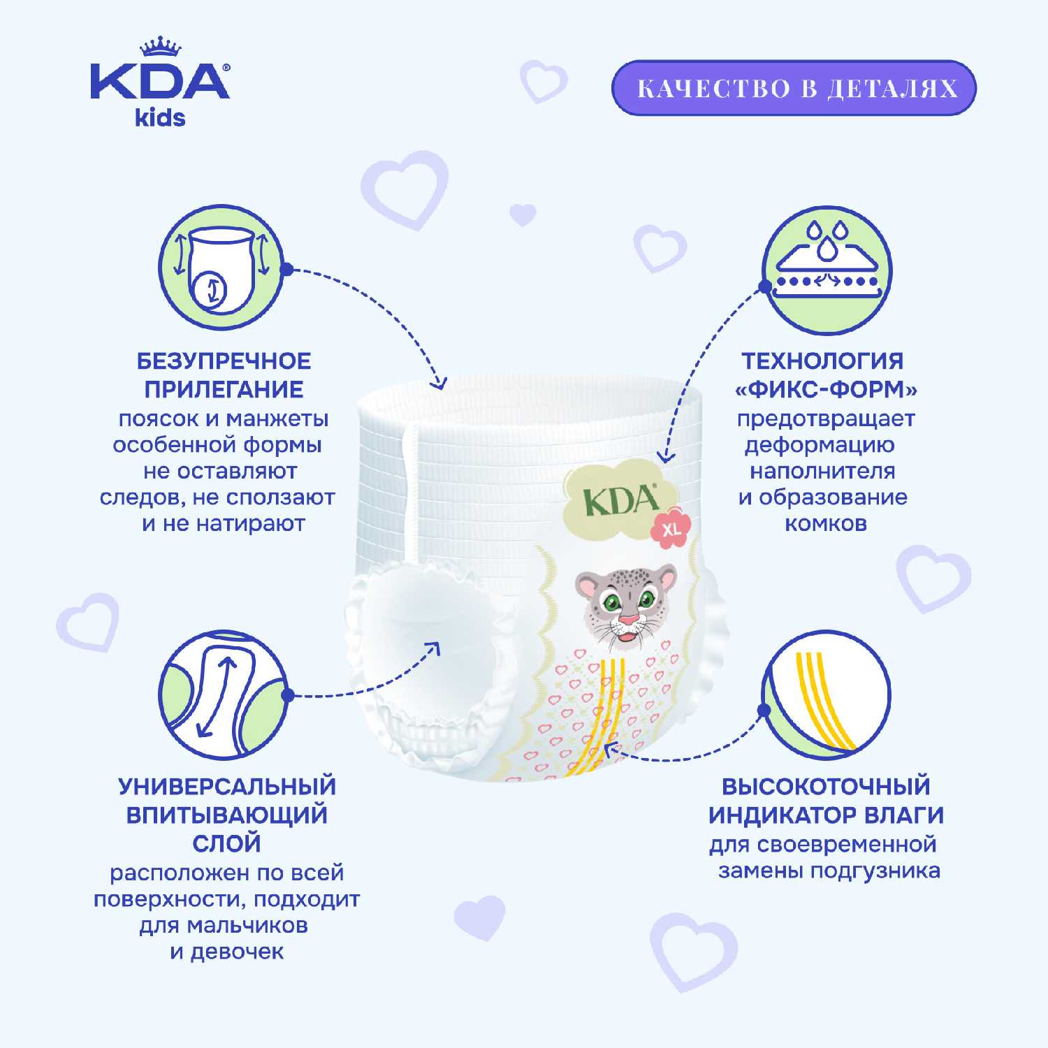Подгузники-трусики KDA Kids Подгузники-трусики KDA Kids (XL) фотография 1